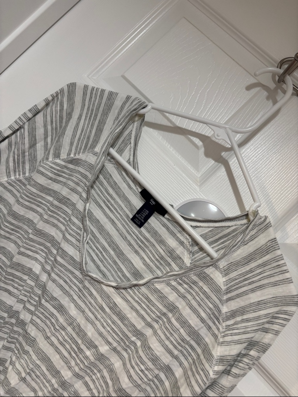 GAP V-neck striped long-sleeve tee